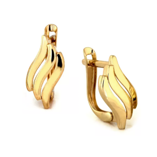 Kolczyki złote gładka fala/ang.zap. CI 8831 próba 585