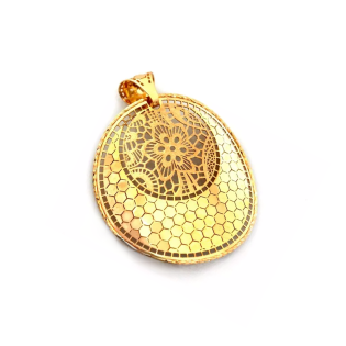 Zawieszka złota grawerowane koło z ornamentem CI 8601A-7250 próba 585