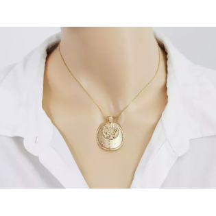 Zawieszka złota grawerowane koło z ornamentem CI 8601A-7250 próba 585