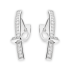 Kolczyki srebrne przeplatanka z białymi cyrkoniami/ang.zap. OL AGH043 próba 925