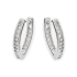 Kolczyki srebrne przecinki z rzędem białych cyrkonii