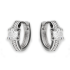 Kolczyki srebrne kółka z szyną i białą cyrkonią/zatrzask OL AGH078 próba 925