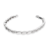 Bransoletka srebrna łezki blask z białymi cyrkoniami bokiem