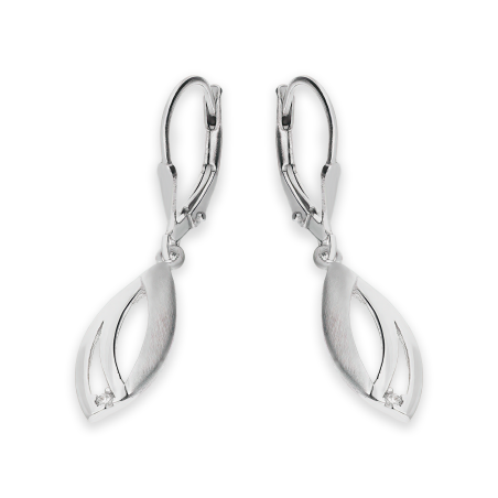 Kolczyki srebrne ażurowa łezka z cyrkonią/big.zam. OL ZS-E313 próba 925