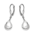 Kolczyki srebrne kropla z zawijasem i białymi cyrkoniami/big.zam. OL ZS-E661 próba 925