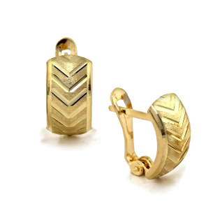 Kolczyki złote blaszki jodełka/ang.zap. CI 2329E próba 585