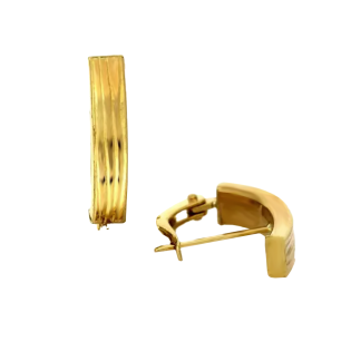 Złote Kolczyki Blaszki z Grawerem pr. 375 - JubilerSezam.pl