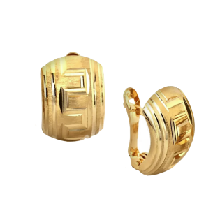 Kolczyki złote blaszka z motywem greki/ang.zap. CI 9444D próba 585