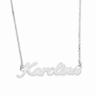 Naszyjnik srebrny imię Karolina/anker AT637 ROD Karolina próba 925