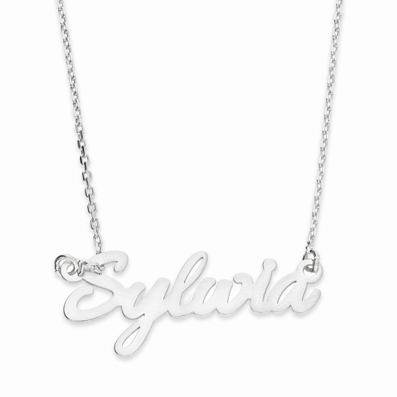 Naszyjnik srebrny imię Sylwia/anker AT637 ROD Sylwia próba 925
