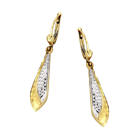 Kolczyki złote kropla z ozdobnym grawerem/big.zam. CI 6155 próba 375