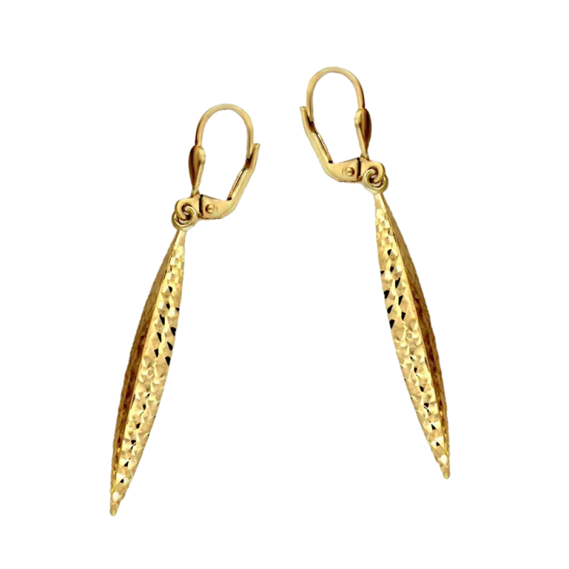 Kolczyki złote wypukła grawerowana łezka/big.zam. CI 5758 próba 375