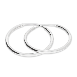 Srebrne kolczyki kółka szarniry 30mm pr. 925 - JubilerSezam.pl