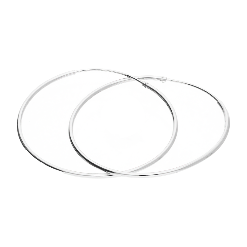 Srebrne Kolczyki Kółka Szarniry 40mm pr. 925 - JubilerSezam.pl