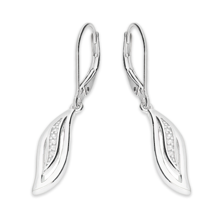 Srebrne kolczyki łezki z cyrkoniami pr. 925 - JubilerSezam.pl