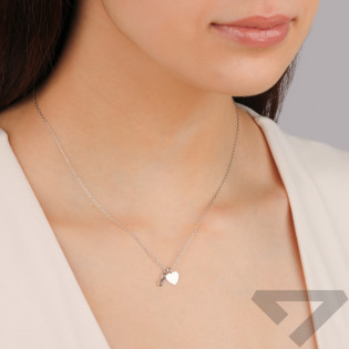 Srebrny Naszyjnik Serce i Nieskończoność pr. 925 - JubilerSezam.pl