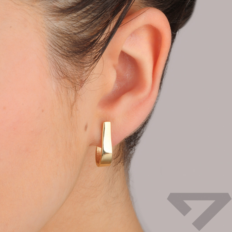 Kolczyki złote gładka rozszerzana blaszka/zatrzask MZ T42-E-HUE-55 próba 375