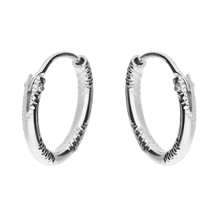 Kolczyki srebrne kółka szarniry z bieżnikiem 10 mm HS KSZ-10mm-1,7 ROD dis fala próba 925