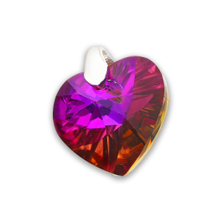 Zawieszka srebrna fioletowy kryształ Swarovski  VE HS SWAS14X14-VE próba 925