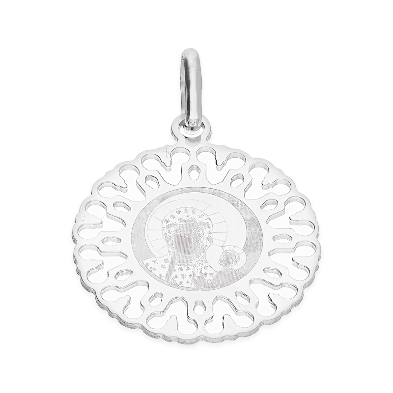 Srebrny Medalik Matki Boskiej Częstochowskiej - JubilerSezam.pl