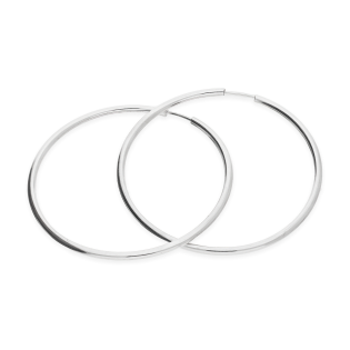 Srebrne Kolczyki Koła 40mm Szarniry pr. 925 - JubilerSezam.pl