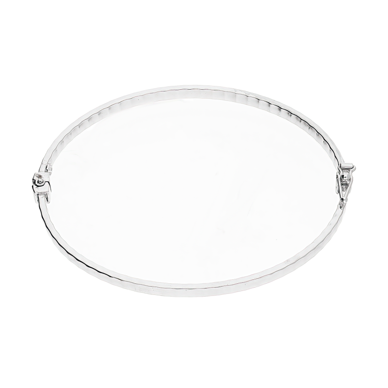 Bransoleta srebrna bangla płaska taflowana M3-270 ROD próba 925