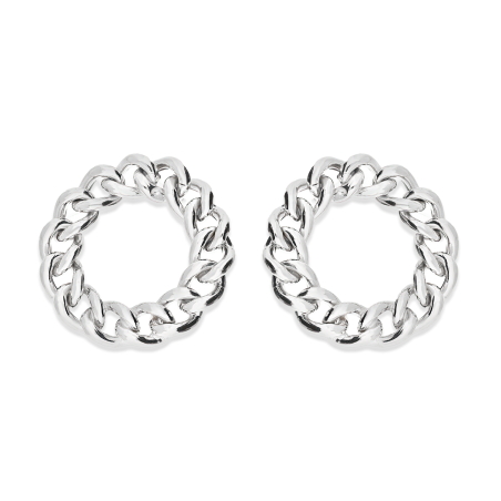 Kolczyki srebrne koło 20 mm pancer/sztyft M3-273 ROD próba 925