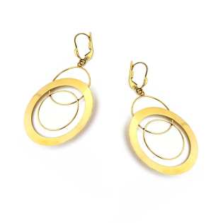 Kolczyki złote okrągłe gładkie ramki/big. zam. CI 11506 próba 585