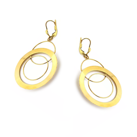 Kolczyki złote okrągłe gładkie ramki/big. zam. CI 11506 próba 585