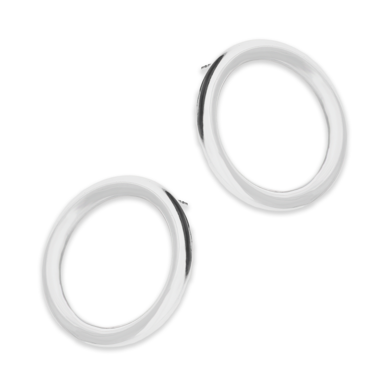 Srebrne kolczyki koła sztyft pr. 925 - JubilerSezam.pl