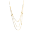 Naszyjnik pozłacany potrójny z grawerowanymi kulkami M3-283 GOLD próba 925