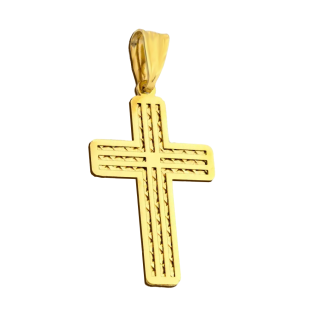 Złoty Krzyżyk z Grawerem pr. 375 - JubilerSezam.pl