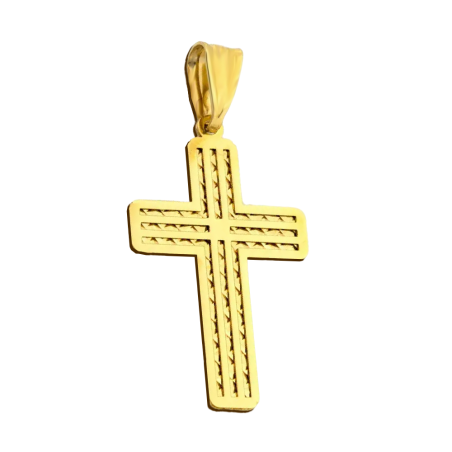 Złoty Krzyżyk z Grawerem pr. 375 - JubilerSezam.pl