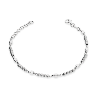 Srebrna Bransoletka Grawerowane Kulki pr. 925 - JubilerSezam.pl