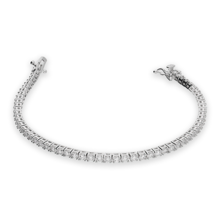 Bransoletka z cyrkoniami z oprawą tennis srebro 925