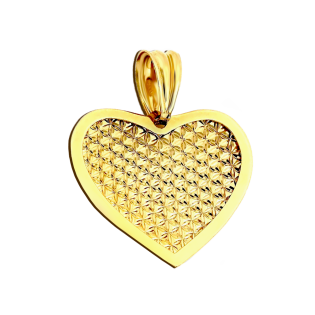 Serduszko złote z grawerowanymi gwiazdkami CI 7635 próba 585