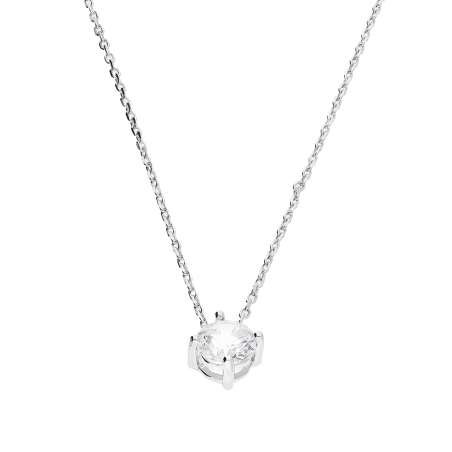 Naszyjnik srebrny z białą cyrkonią 5 mm/anker NI CY5MM4Ł-ANK+R ROD próba 925