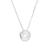 Naszyjnik srebrny biała cyrkonia 6 mm w okrągłej oprawie/anker NI CY6MMGO-ANK+R ROD próba 925