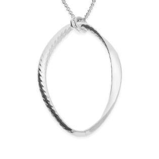 Naszyjnik srebrny owalna ramka/rolo NI ORN11466-GIA14886 ROD próba 925