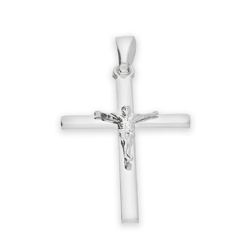 Krzyżyk srebrny z wizerunkiem Pana Jezusa NI XCI02300 ROD próba 925