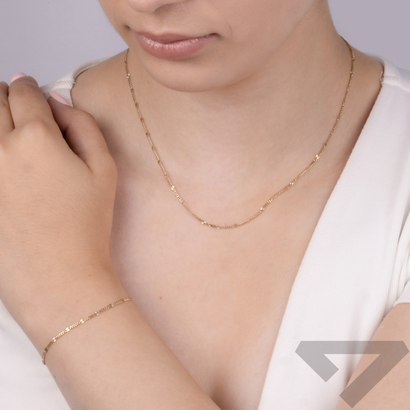 Bransoleta złota pancer+blaszki OS ALFR5+1 040 próba 585