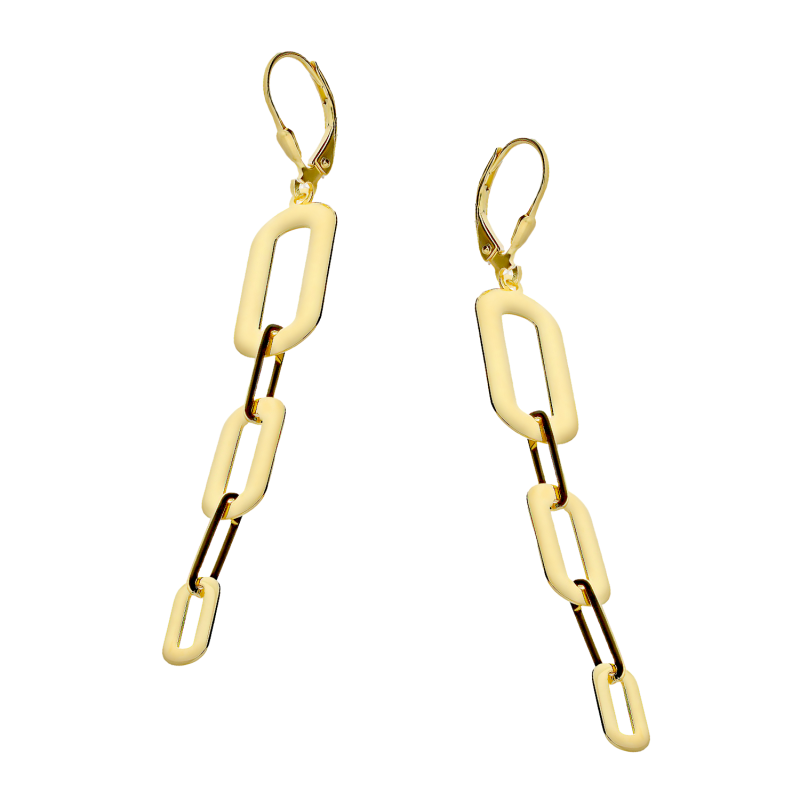 Kolczyki pozłacane obłe prostokąty x3/big.zam. JZ 10248110 próba 925