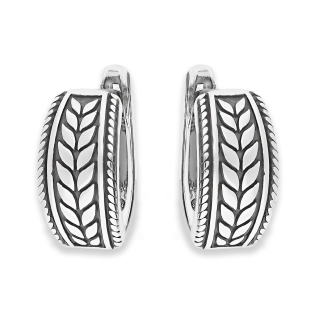 Kolczyki srebrne kłos tłoczony na blaszce/ang.zap. SZ SG-250-KA-S próba 925