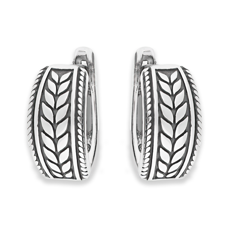 Kolczyki srebrne kłos tłoczony na blaszce/ang.zap. SZ SG-250-KA-S próba 925