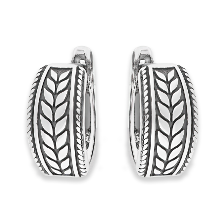 Kolczyki srebrne kłos tłoczony na blaszce/ang.zap. SZ SG-250-KA-S próba 925