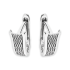 Kolczyki srebrne trójkąt z plecionką/ang.zap. SZ SG-107-KA-R próba 925