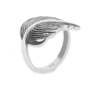 Pierścionek srebrny piórko oksyda SZ024 próba 925