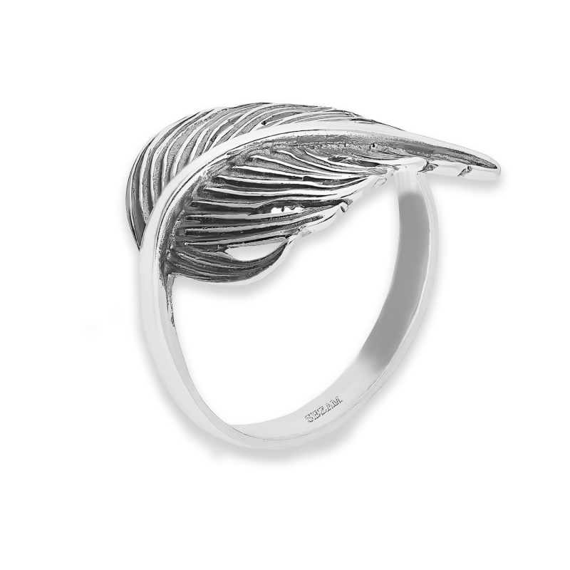 Pierścionek srebrny piórko oksyda SZ024 próba 925