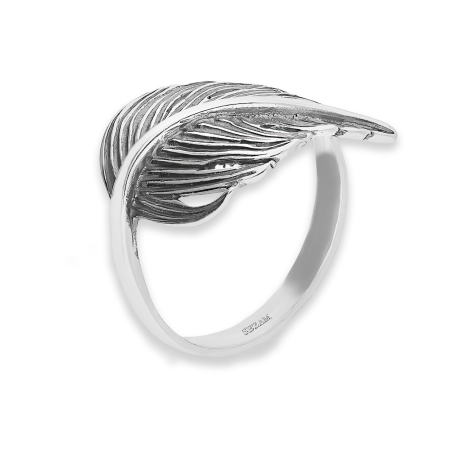 Pierścionek srebrny piórko oksyda SZ024 próba 925