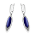 Kolczyki srebrne szafirowy onyks jubilerski w kropli/ang.zap. SZ322 szafirowy próba 925